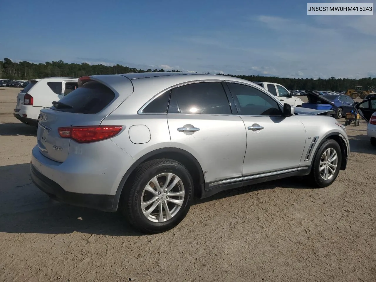 2017 Infiniti Qx70 VIN: JN8CS1MW0HM415243 Lot: 71042664