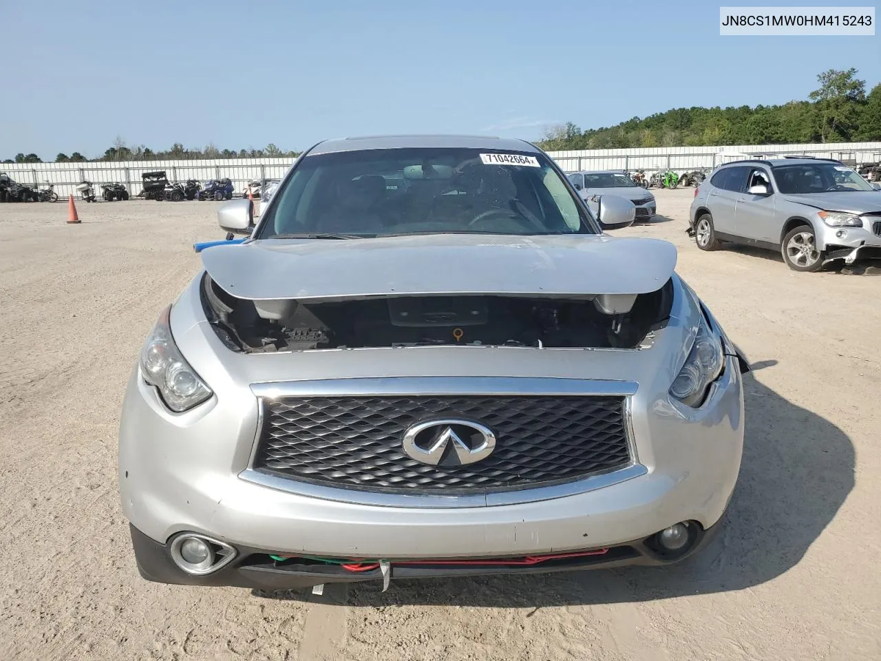 2017 Infiniti Qx70 VIN: JN8CS1MW0HM415243 Lot: 71042664