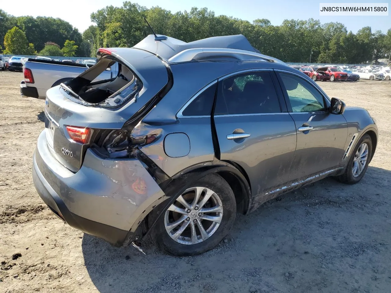 2017 Infiniti Qx70 VIN: JN8CS1MW6HM415800 Lot: 71927554