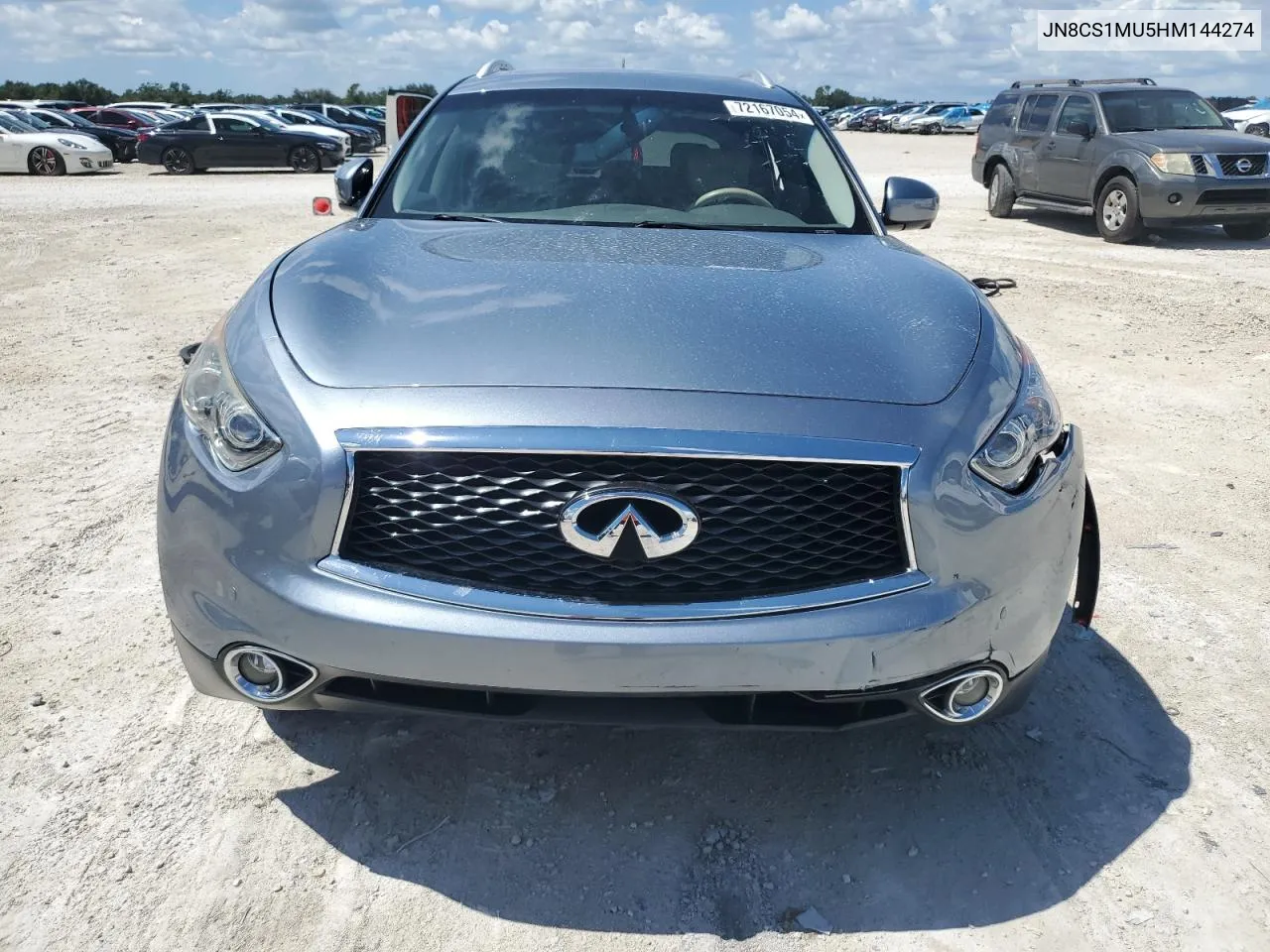 2017 Infiniti Qx70 VIN: JN8CS1MU5HM144274 Lot: 72167054