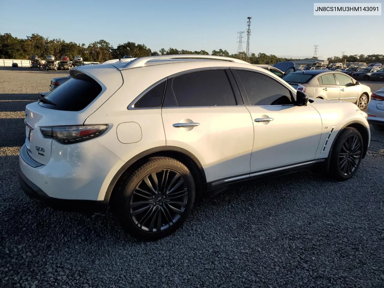 2017 Infiniti Qx70 VIN: JN8CS1MU3HM143091 Lot: 76496434