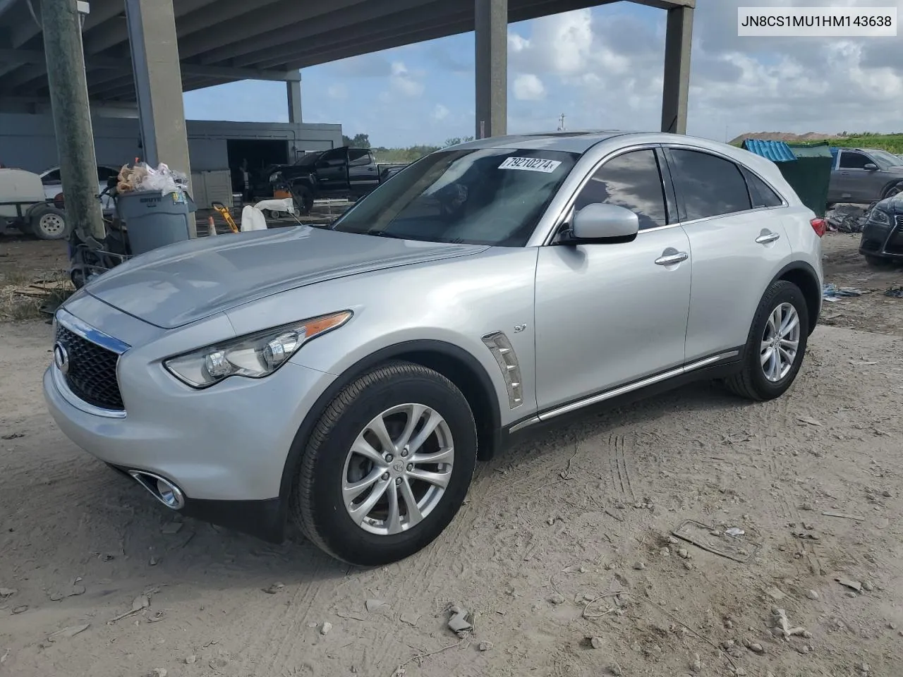 2017 Infiniti Qx70 VIN: JN8CS1MU1HM143638 Lot: 79210274