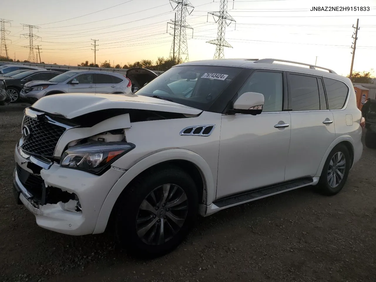 2017 Infiniti Qx80 Base VIN: JN8AZ2NE2H9151833 Lot: 76743424