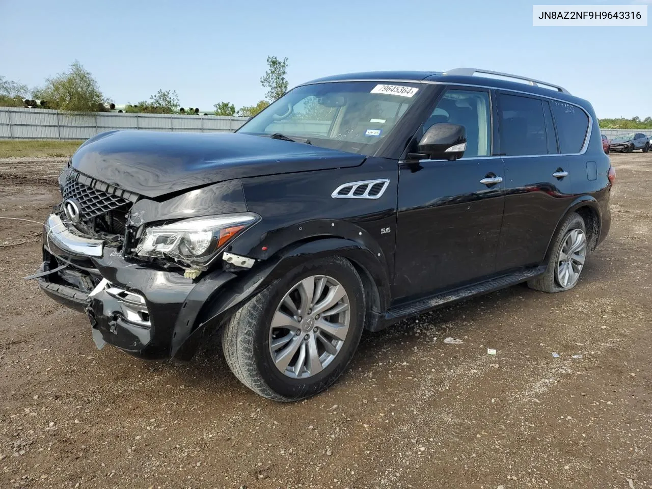 2017 Infiniti Qx80 Base VIN: JN8AZ2NF9H9643316 Lot: 79645364