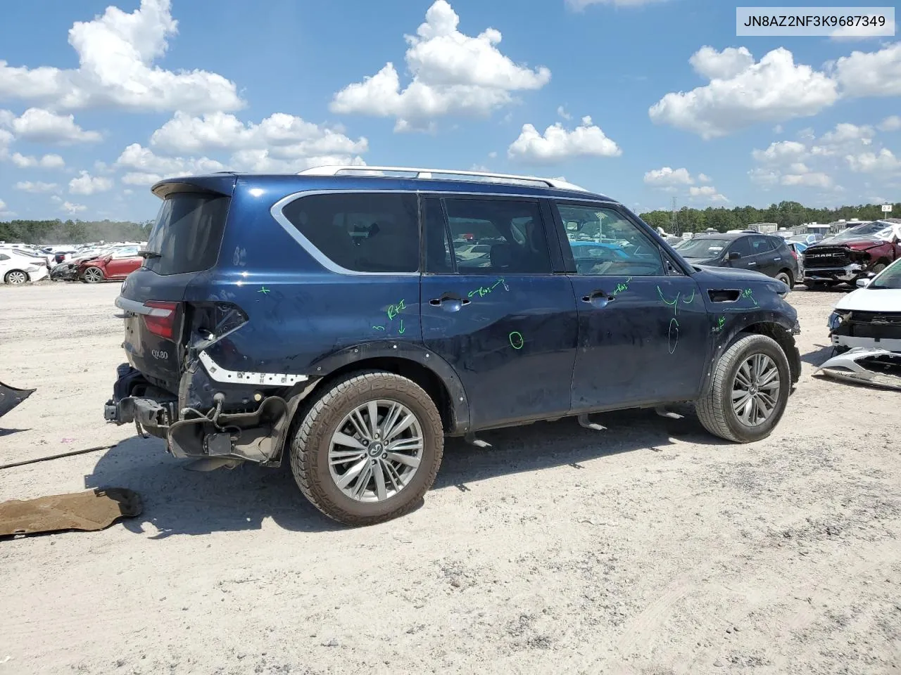 2019 Infiniti Qx80 Luxe VIN: JN8AZ2NF3K9687349 Lot: 71972774