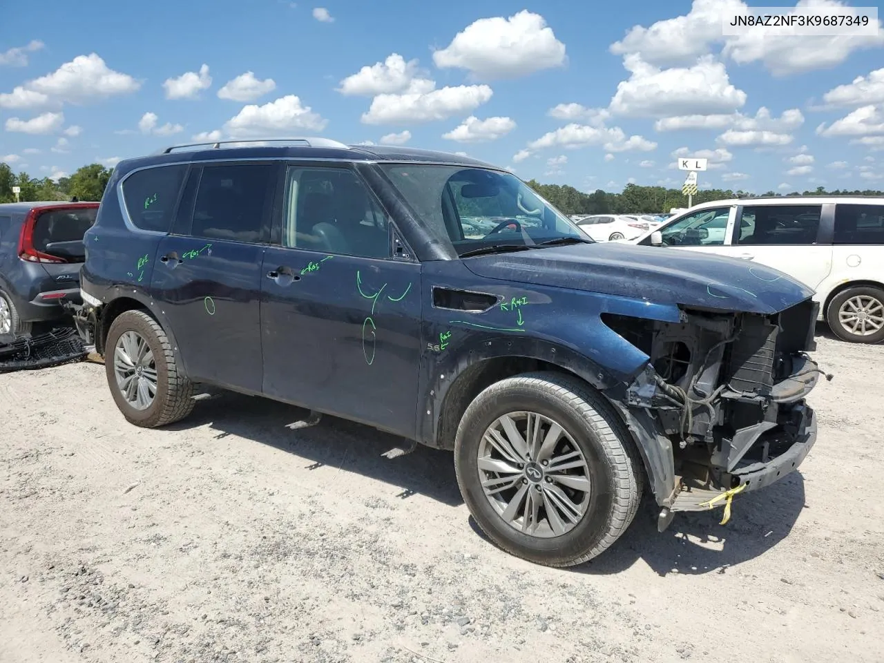 2019 Infiniti Qx80 Luxe VIN: JN8AZ2NF3K9687349 Lot: 71972774