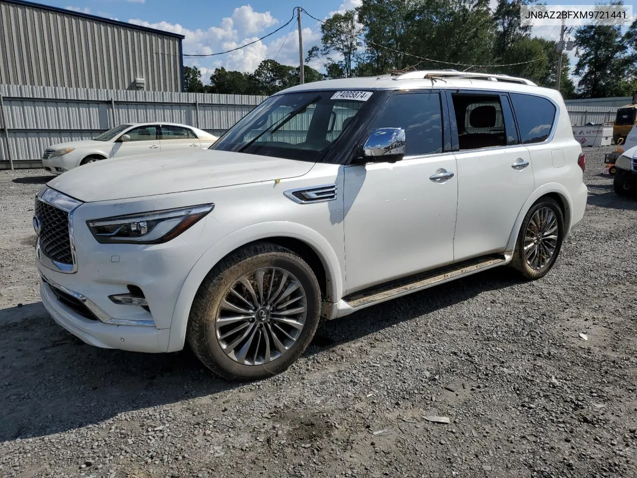 2021 Infiniti Qx80 Sensory VIN: JN8AZ2BFXM9721441 Lot: 74005874