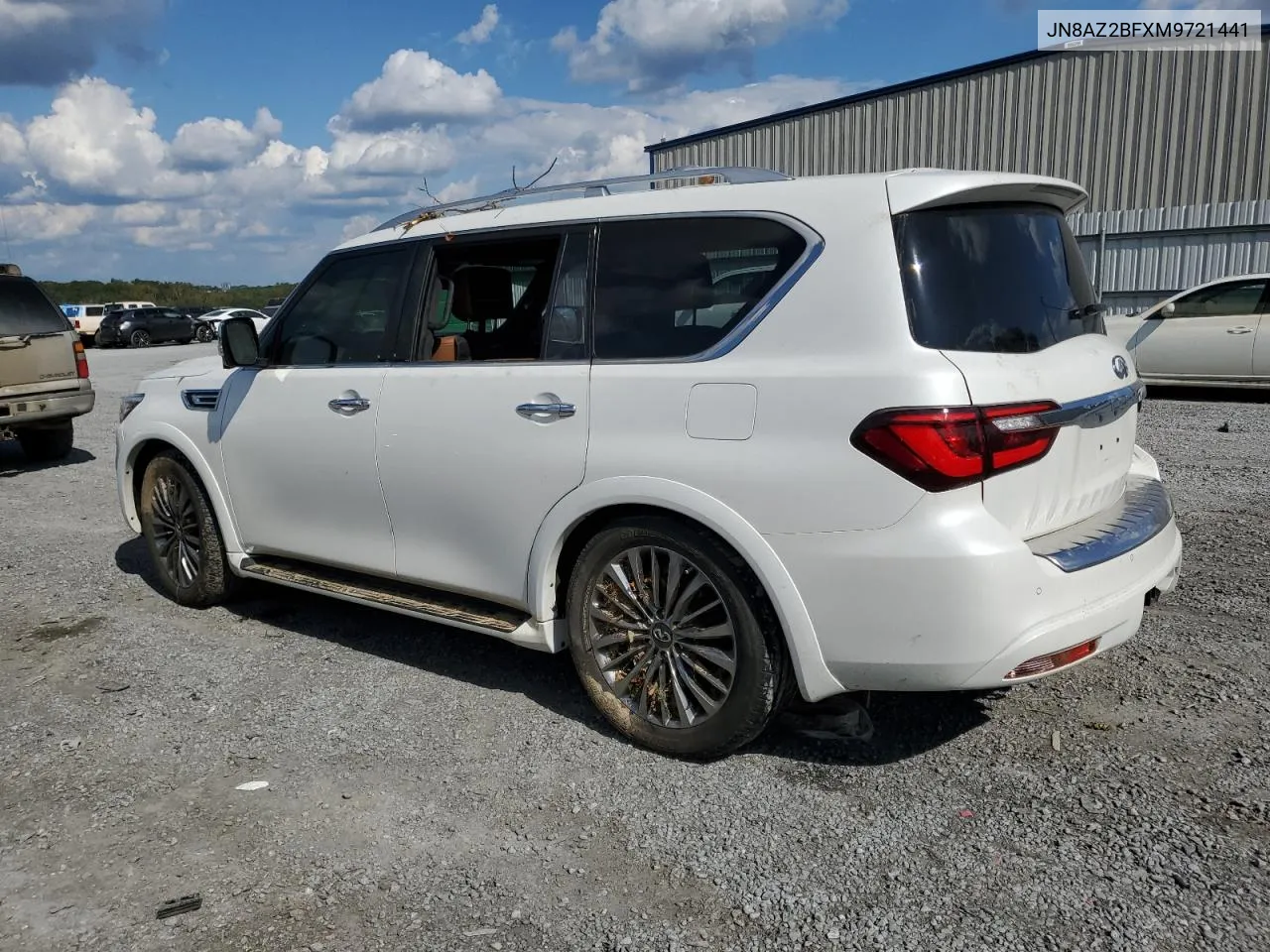 2021 Infiniti Qx80 Sensory VIN: JN8AZ2BFXM9721441 Lot: 74005874