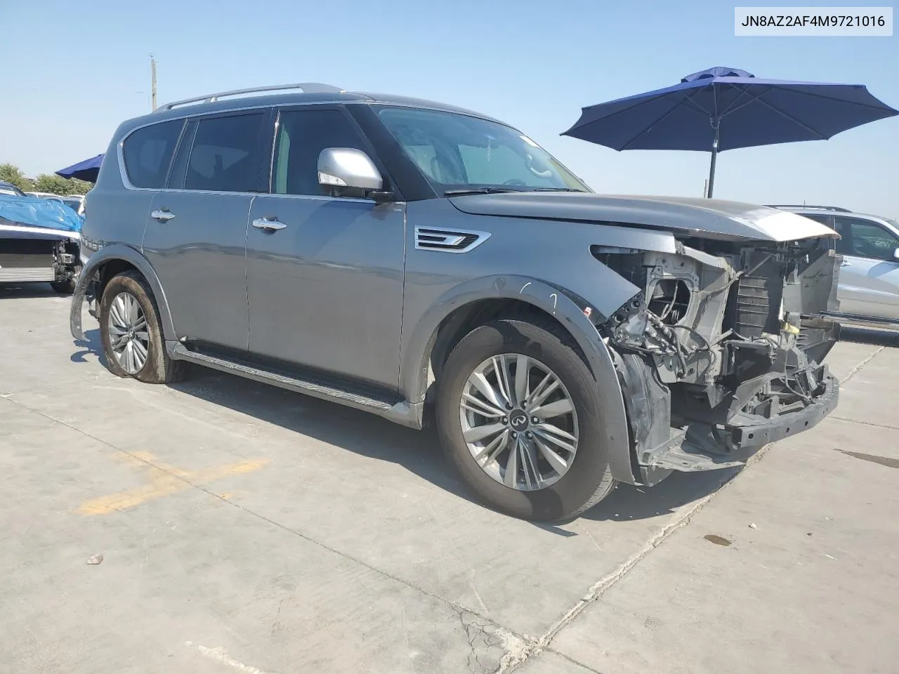 2021 Infiniti Qx80 Luxe VIN: JN8AZ2AF4M9721016 Lot: 75611704