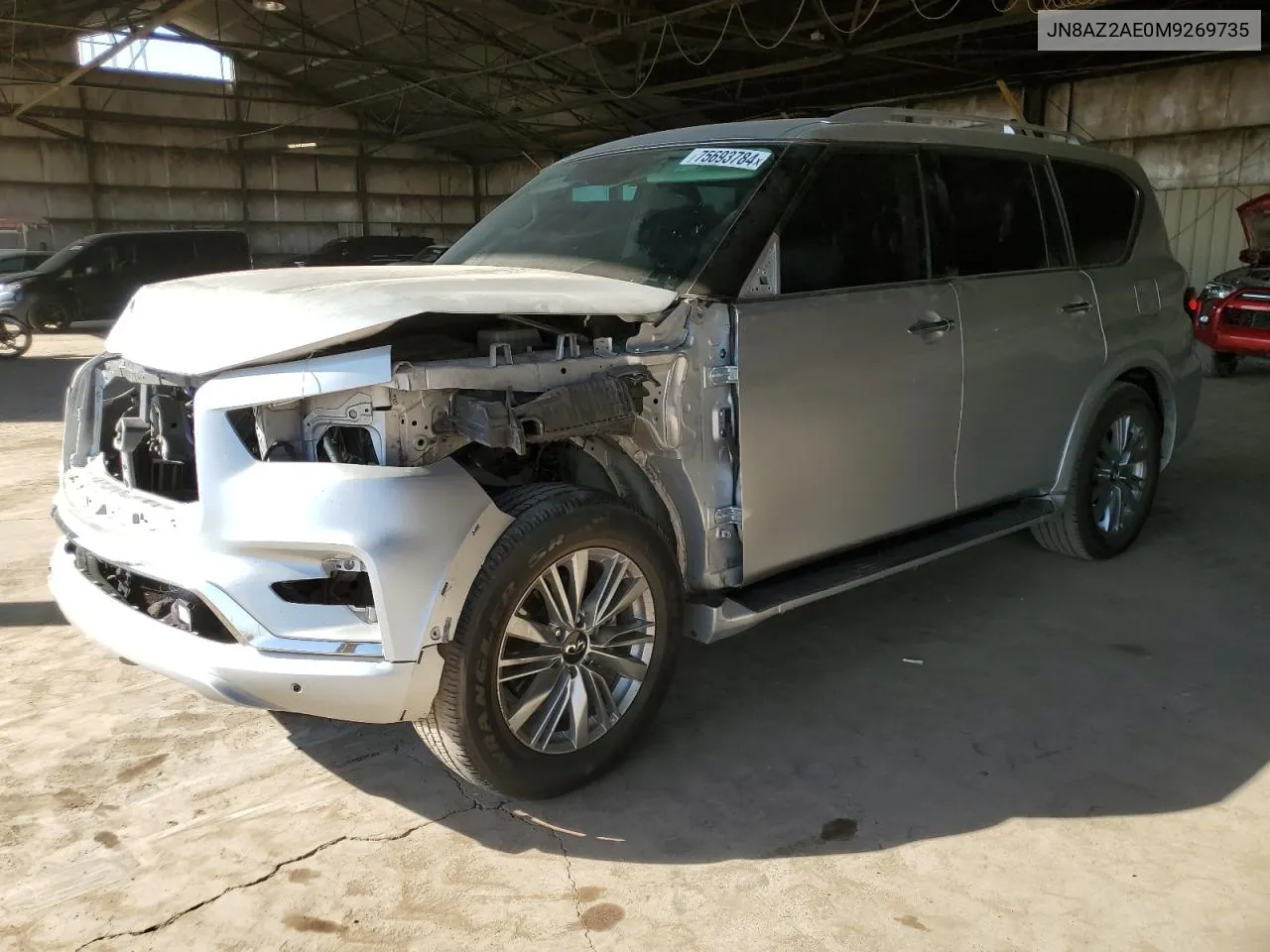 2021 Infiniti Qx80 Luxe VIN: JN8AZ2AE0M9269735 Lot: 75693784