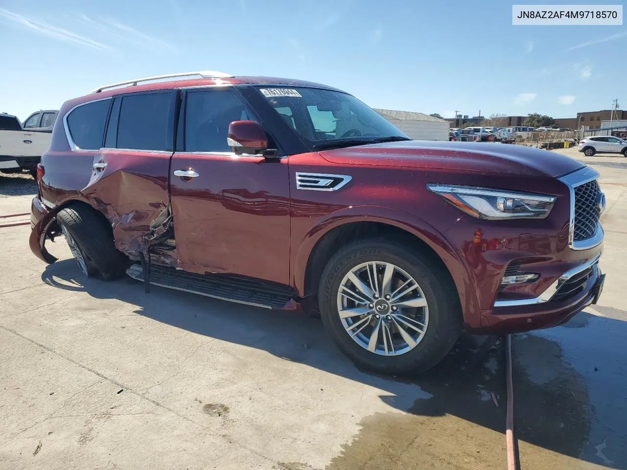 2021 Infiniti Qx80 Luxe VIN: JN8AZ2AF4M9718570 Lot: 76176944