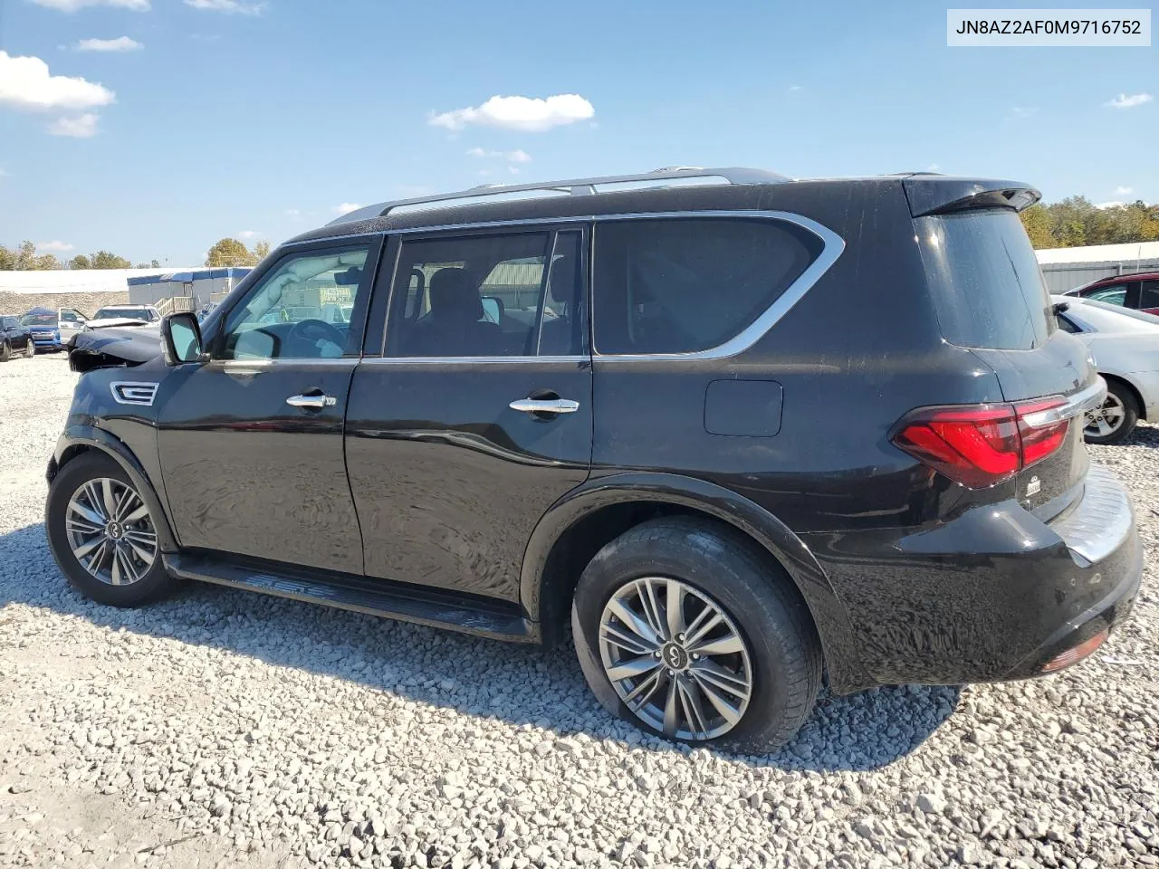 2021 Infiniti Qx80 Luxe VIN: JN8AZ2AF0M9716752 Lot: 77388404