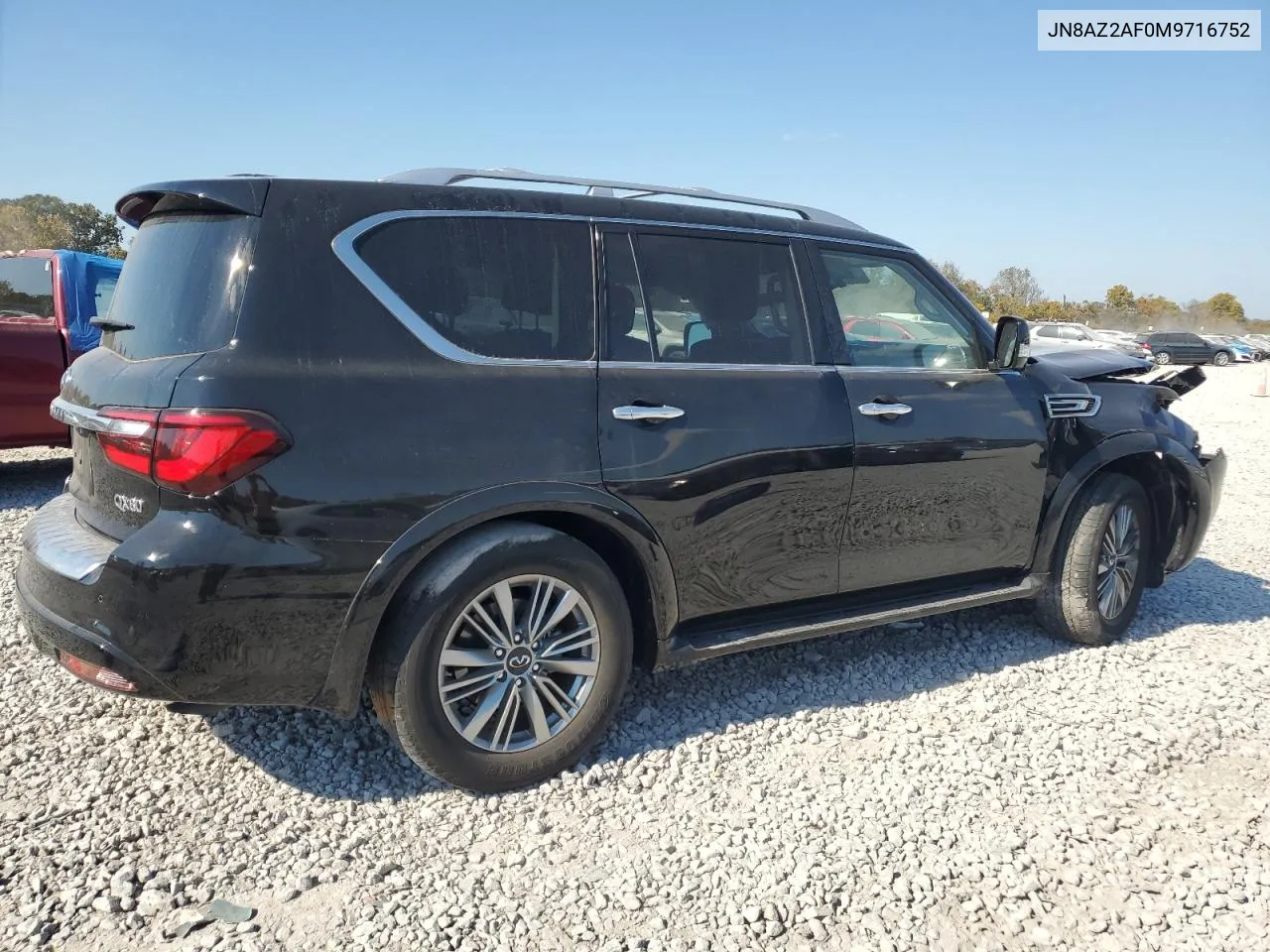 2021 Infiniti Qx80 Luxe VIN: JN8AZ2AF0M9716752 Lot: 77388404