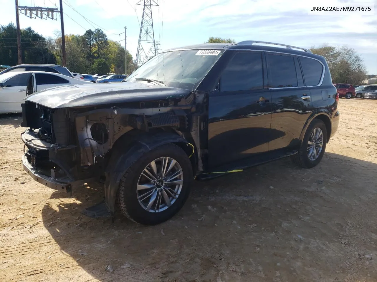 2021 Infiniti Qx80 Luxe VIN: JN8AZ2AE7M9271675 Lot: 79888484