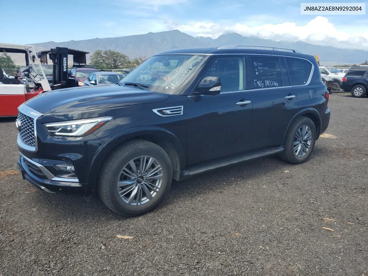 2022 Infiniti Qx80 Luxe VIN: JN8AZ2AE8N9292004 Lot: 72081294