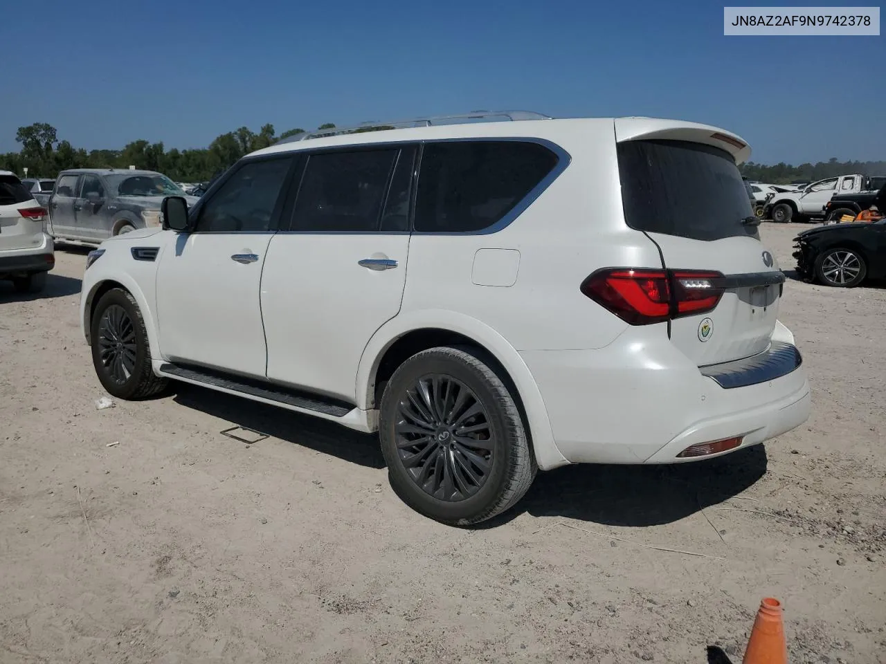 2022 Infiniti Qx80 Luxe VIN: JN8AZ2AF9N9742378 Lot: 74140814