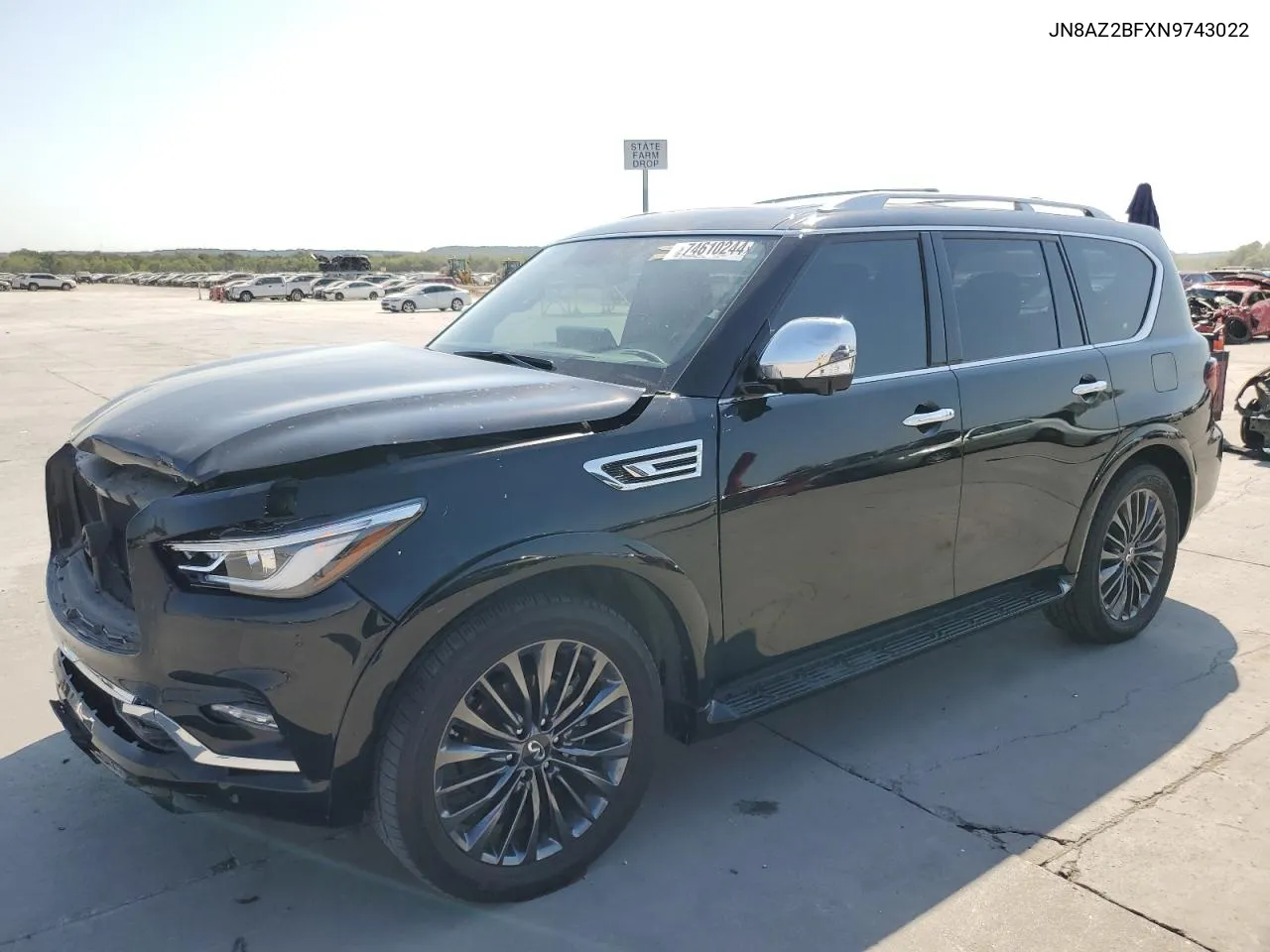 2022 Infiniti Qx80 Sensory VIN: JN8AZ2BFXN9743022 Lot: 74610244