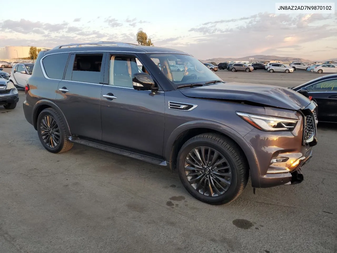 2022 Infiniti Qx80 Luxe VIN: JN8AZ2AD7N9870102 Lot: 74928464