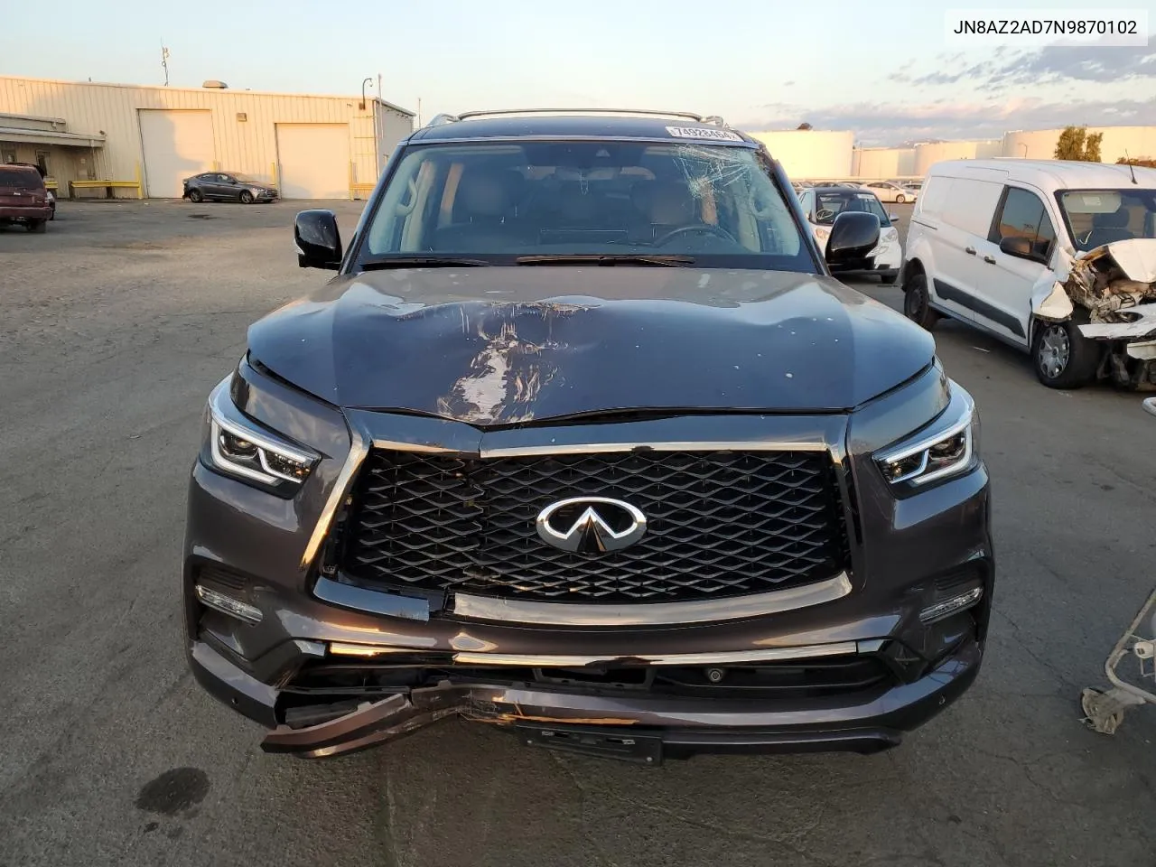 2022 Infiniti Qx80 Luxe VIN: JN8AZ2AD7N9870102 Lot: 74928464