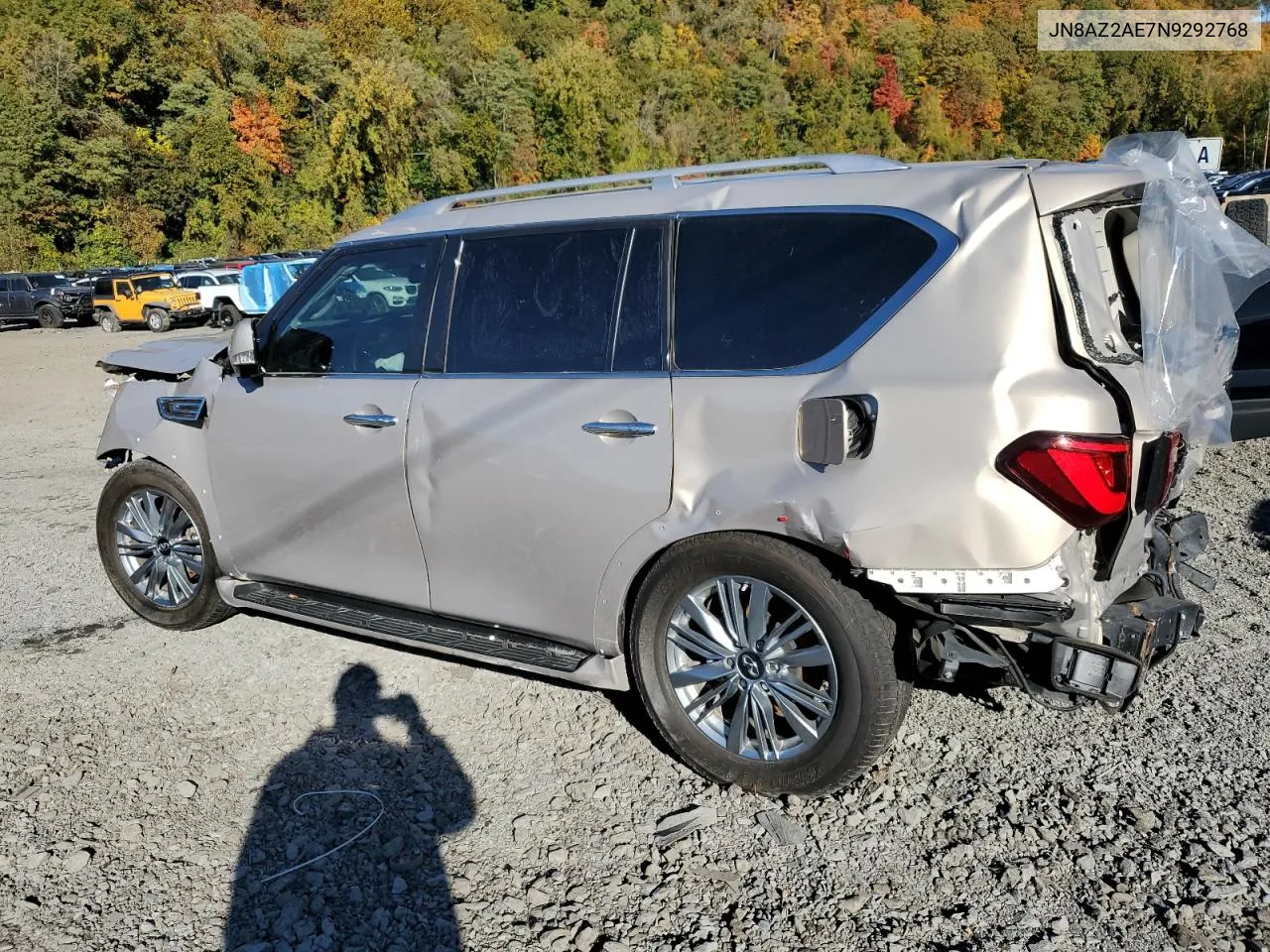 2022 Infiniti Qx80 Luxe VIN: JN8AZ2AE7N9292768 Lot: 76364934