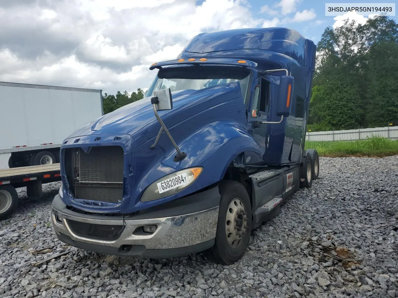 2016 International Prostar VIN: 3HSDJAPR5GN194493 Lot: 63820984