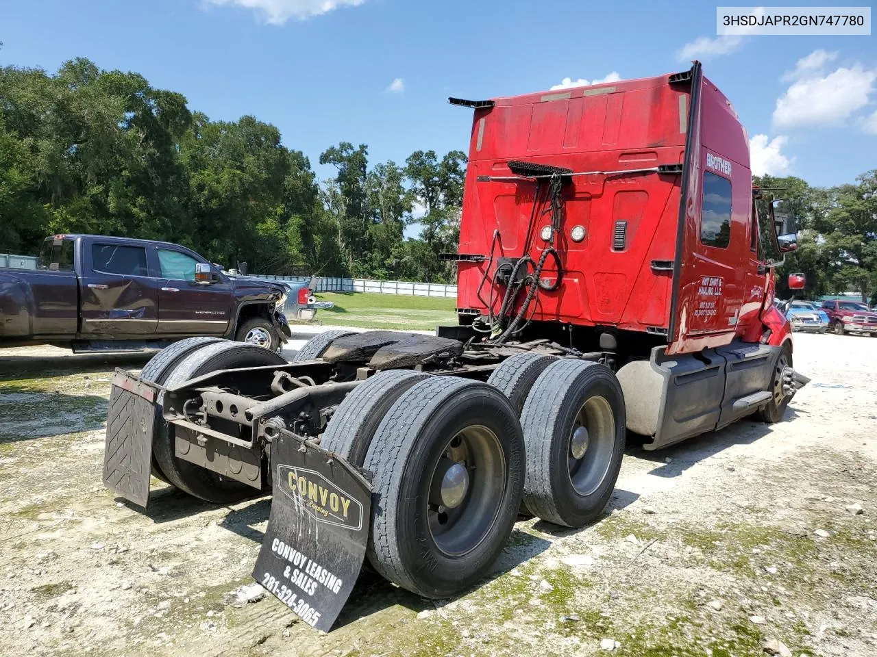 2016 International Prostar VIN: 3HSDJAPR2GN747780 Lot: 71822414