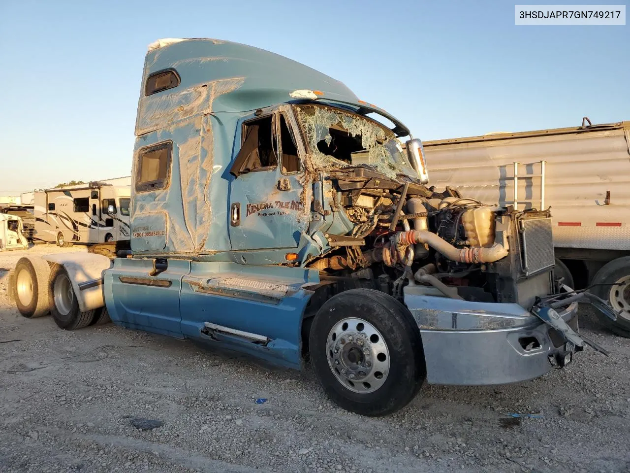 2016 International Prostar VIN: 3HSDJAPR7GN749217 Lot: 75482534