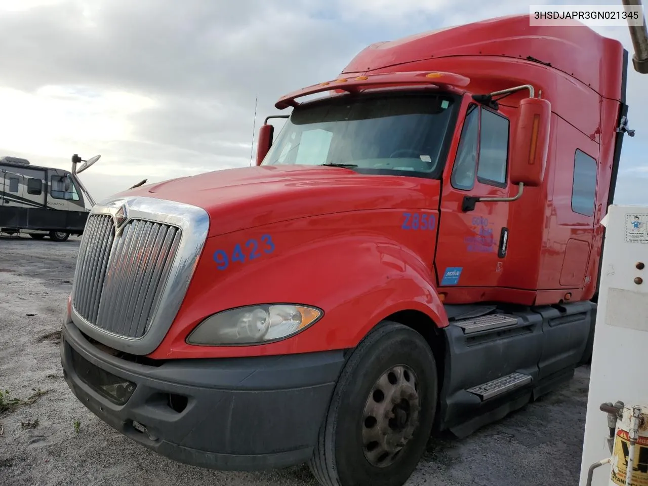 2016 International Prostar VIN: 3HSDJAPR3GN021345 Lot: 76817254