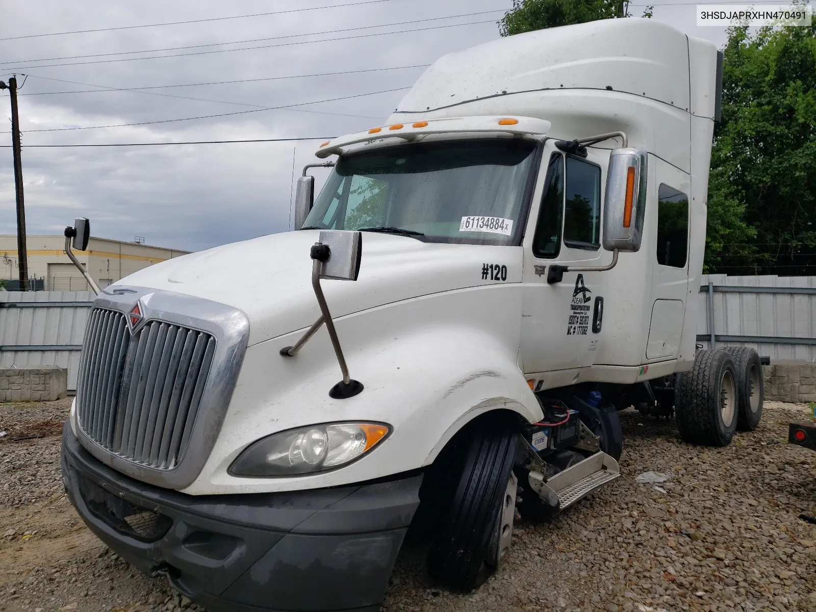 2017 International Prostar VIN: 3HSDJAPRXHN470491 Lot: 61134884