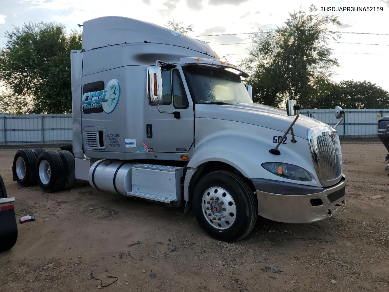 2017 International Prostar VIN: 3HSDJAPR3HN652159 Lot: 66616024