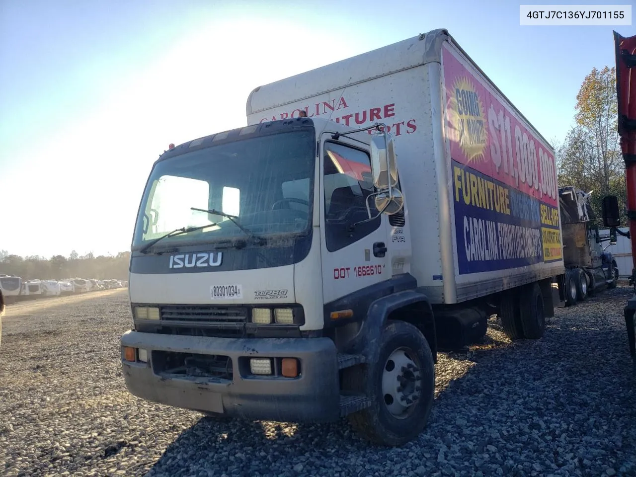 2000 Isuzu Ftr VIN: 4GTJ7C136YJ701155 Lot: 80301034