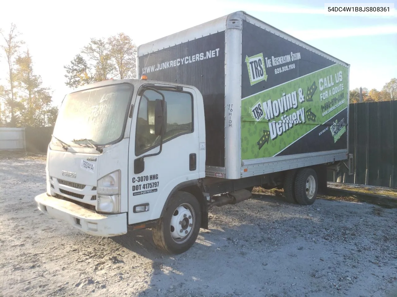 2018 Isuzu Npr Hd VIN: 54DC4W1B8JS808361 Lot: 76924414