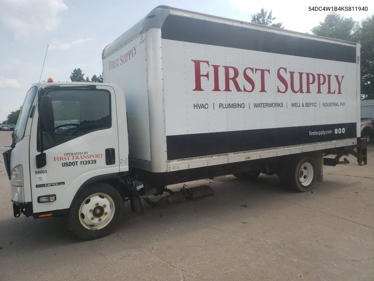 2019 Isuzu Npr Hd VIN: 54DC4W1B4KS811940 Lot: 58960014