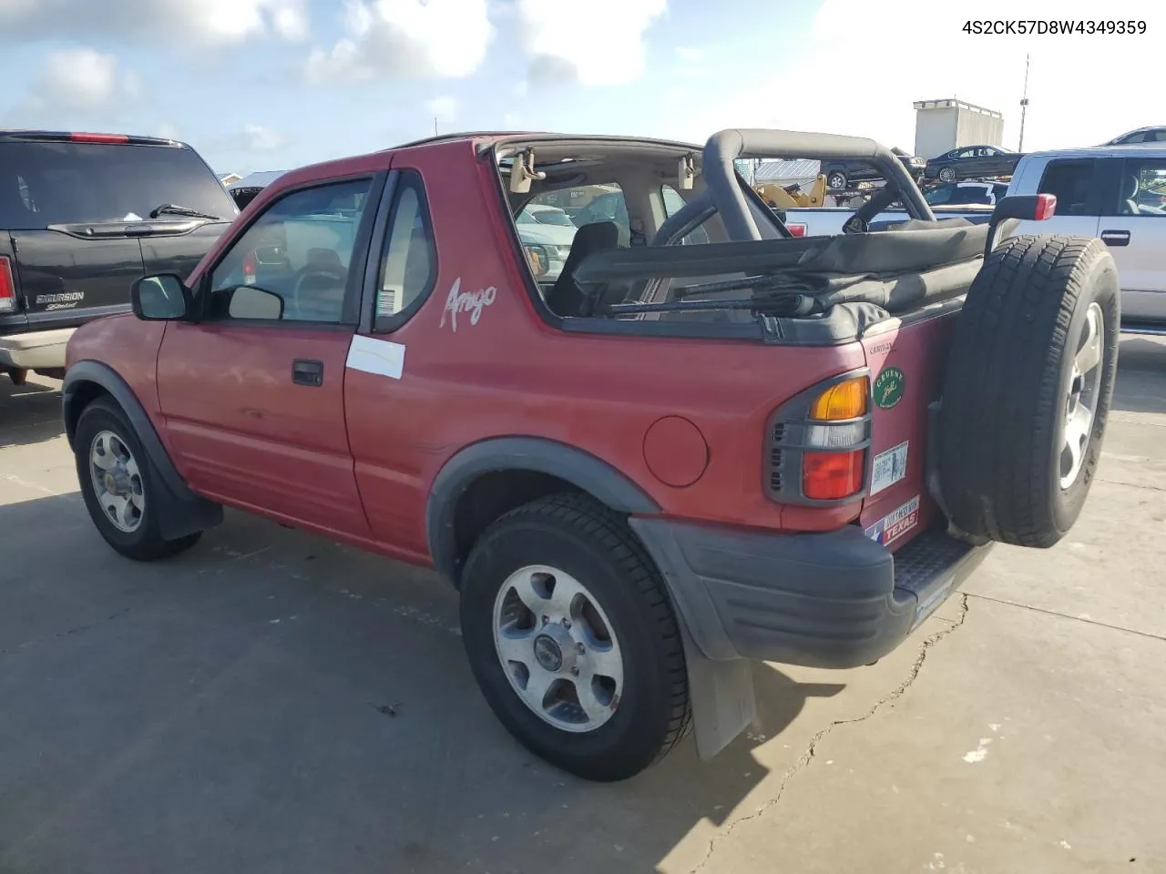 1998 Isuzu Amigo VIN: 4S2CK57D8W4349359 Lot: 74136614