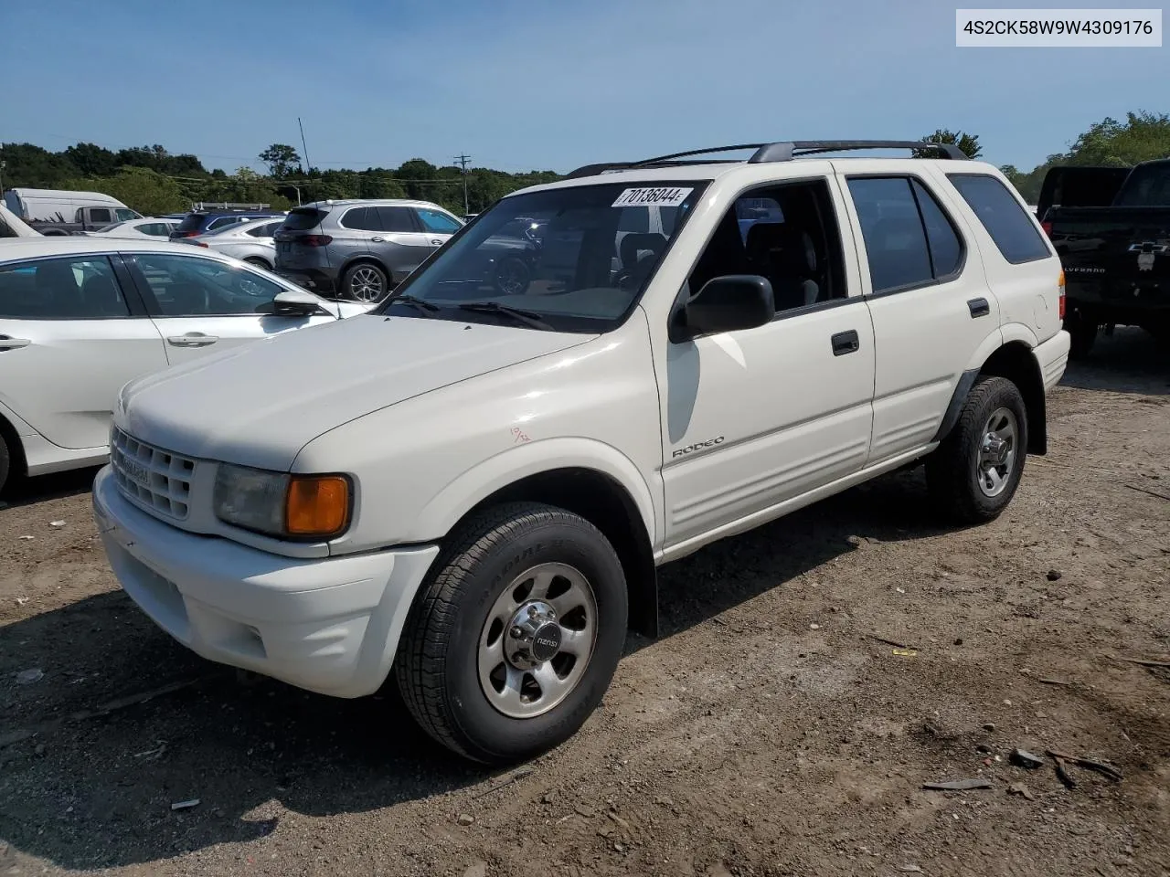 1998 Isuzu Rodeo S VIN: 4S2CK58W9W4309176 Lot: 70136044