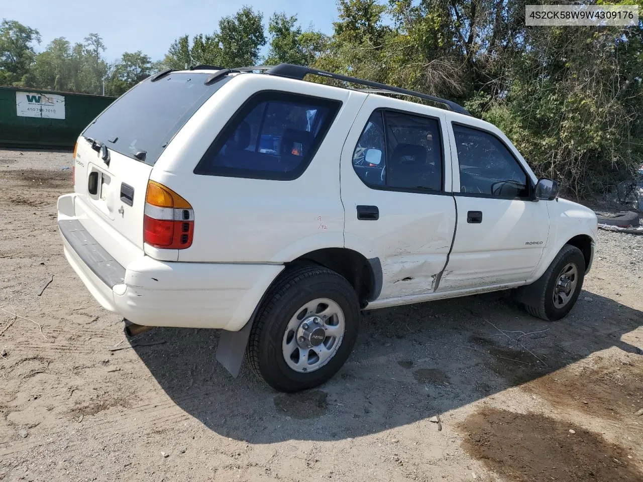 1998 Isuzu Rodeo S VIN: 4S2CK58W9W4309176 Lot: 70136044