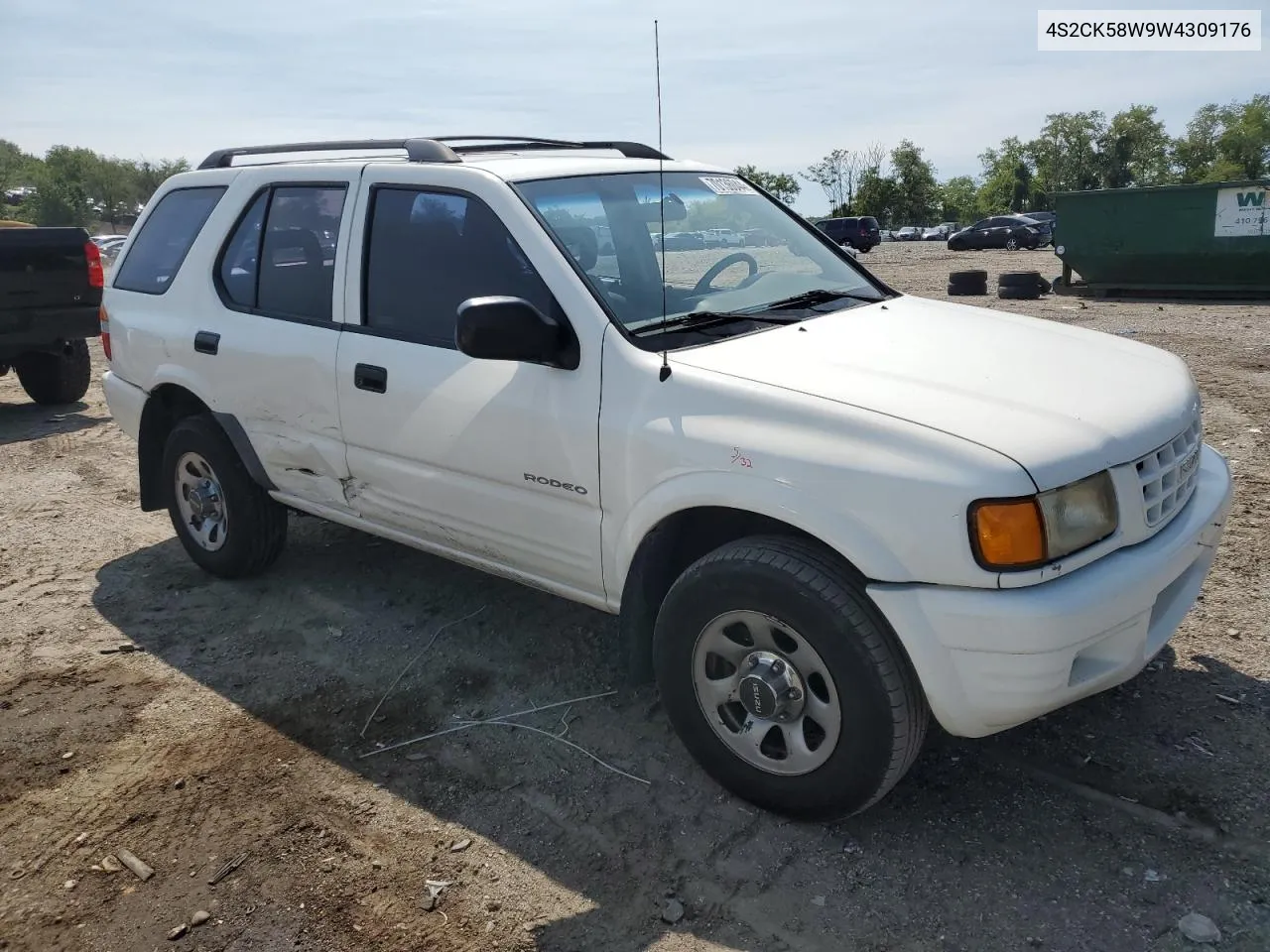 1998 Isuzu Rodeo S VIN: 4S2CK58W9W4309176 Lot: 70136044