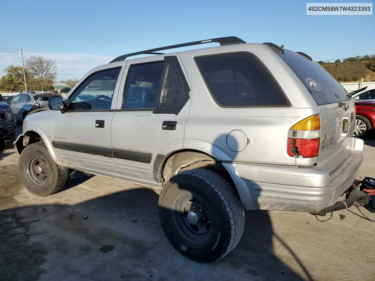 1998 Isuzu Rodeo S VIN: 4S2CM58W7W4323393 Lot: 77571224