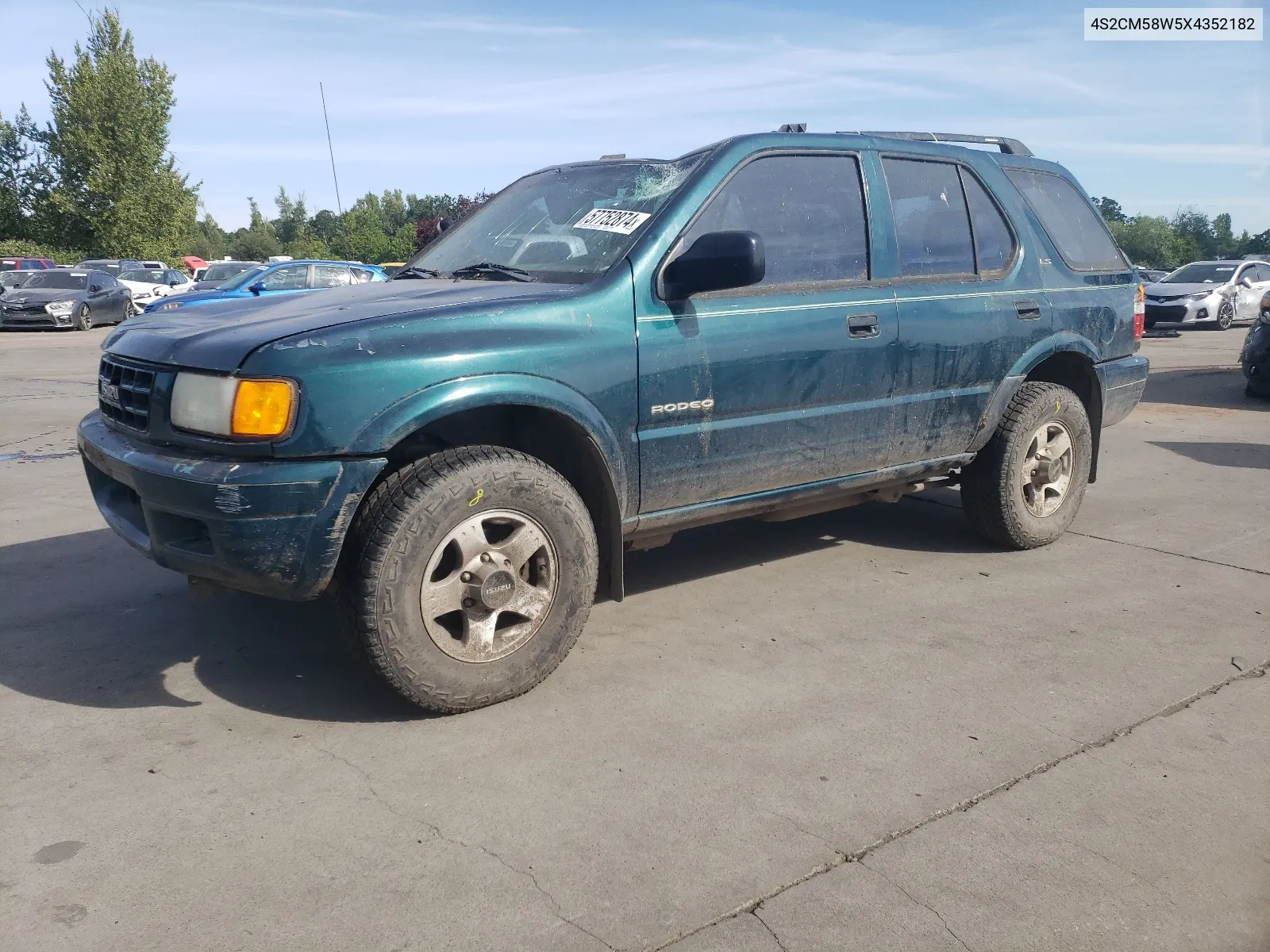 1999 Isuzu Rodeo S VIN: 4S2CM58W5X4352182 Lot: 57752874