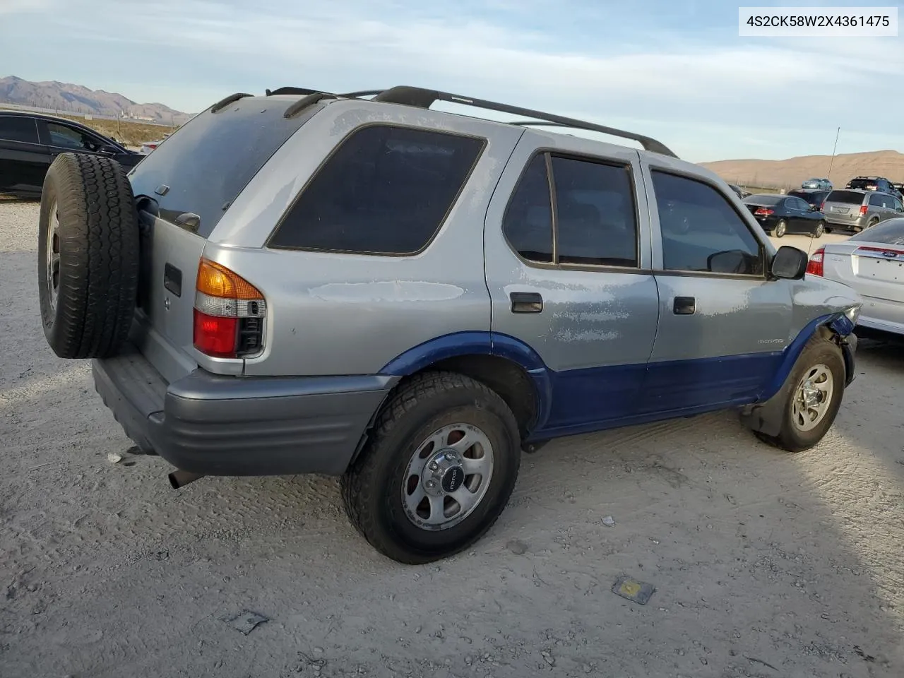 1999 Isuzu Rodeo S VIN: 4S2CK58W2X4361475 Lot: 63873864