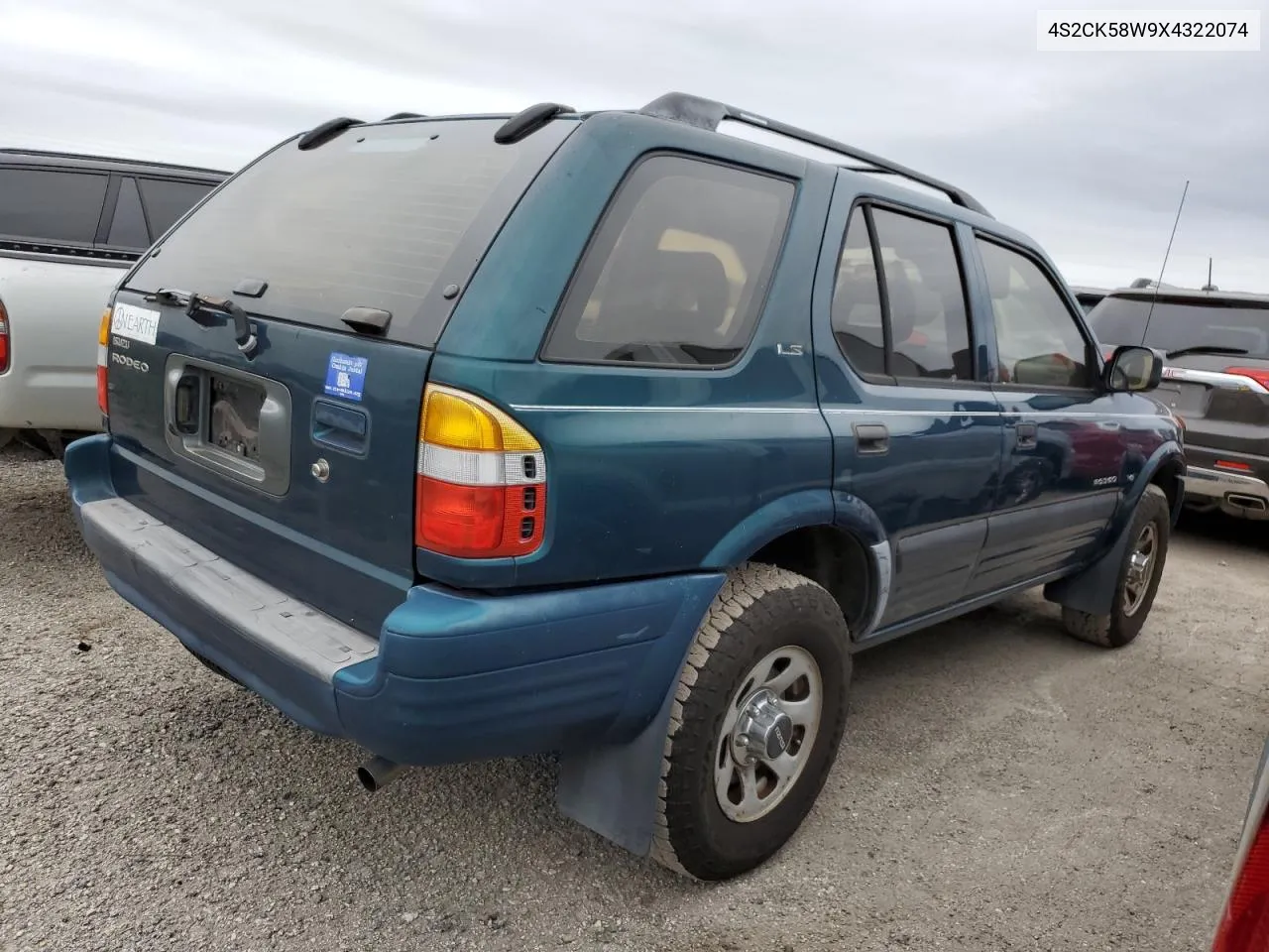 1999 Isuzu Rodeo S VIN: 4S2CK58W9X4322074 Lot: 76999244