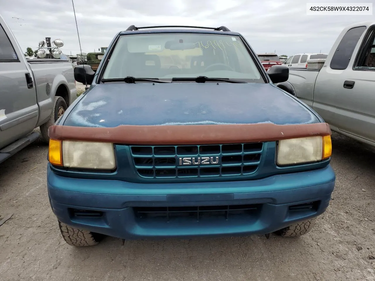 1999 Isuzu Rodeo S VIN: 4S2CK58W9X4322074 Lot: 76999244