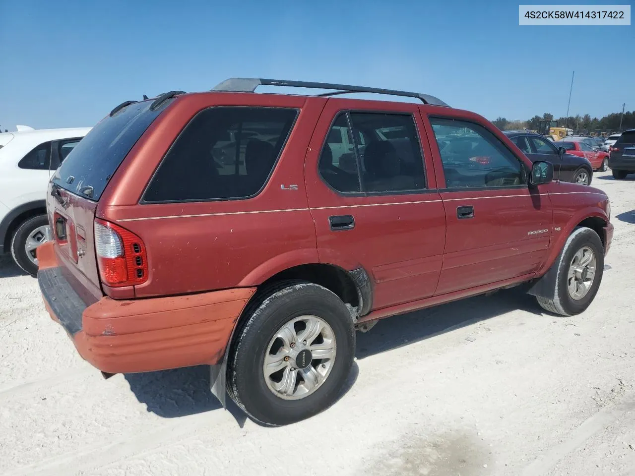 2001 Isuzu Rodeo S VIN: 4S2CK58W414317422 Lot: 75123154