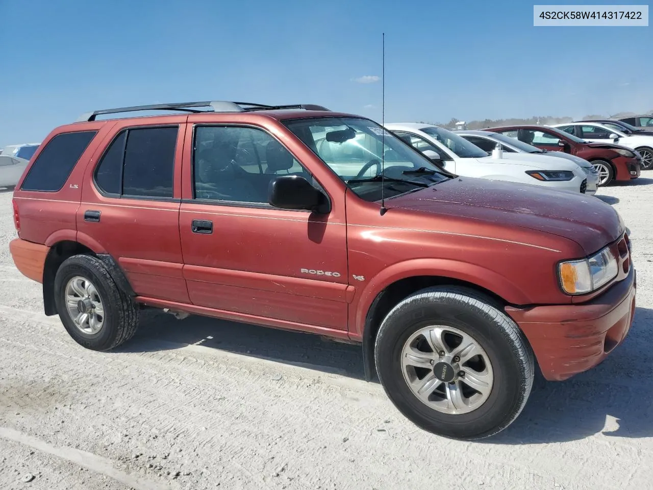 2001 Isuzu Rodeo S VIN: 4S2CK58W414317422 Lot: 75123154