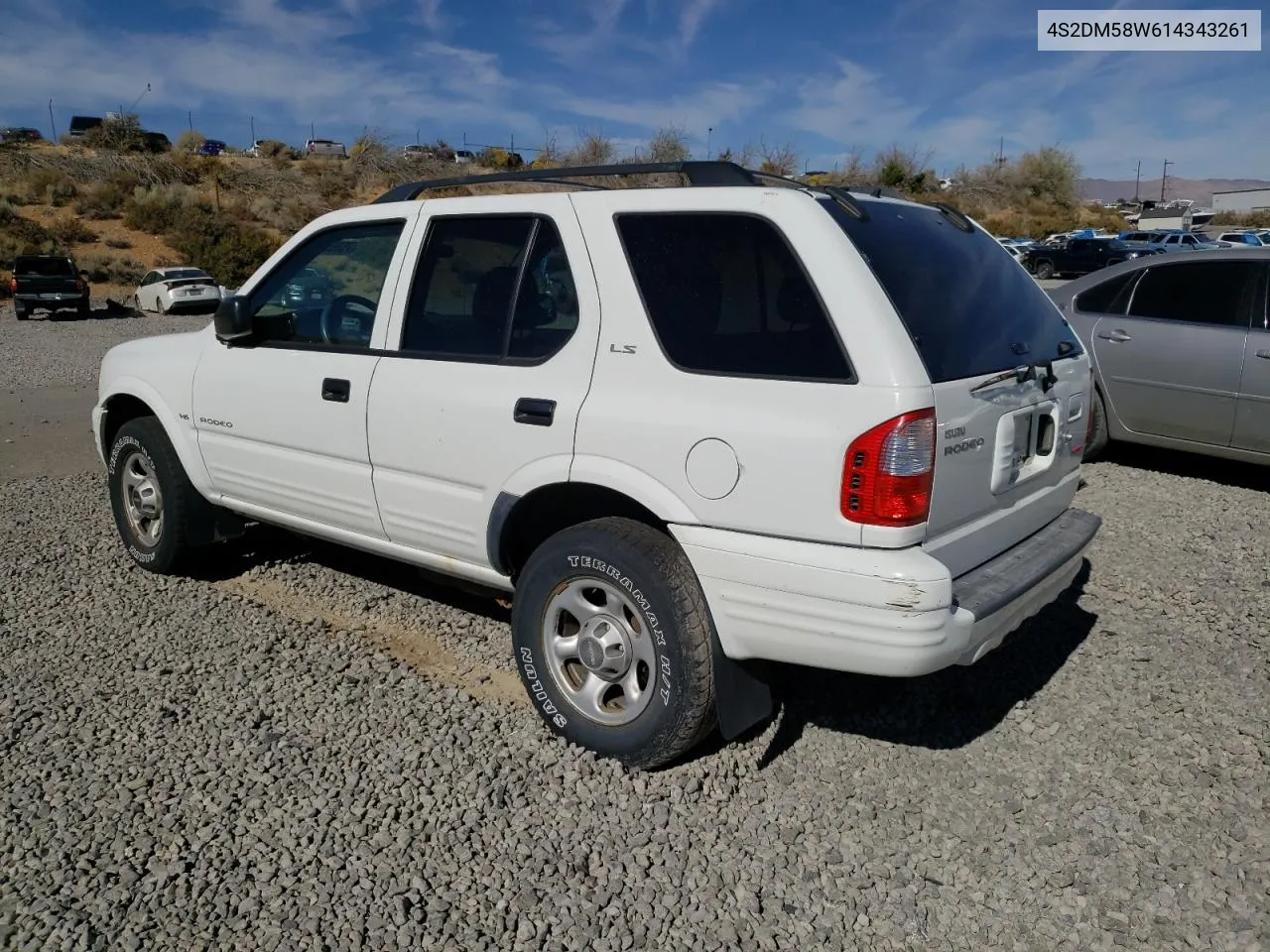 4S2DM58W614343261 2001 Isuzu Rodeo S