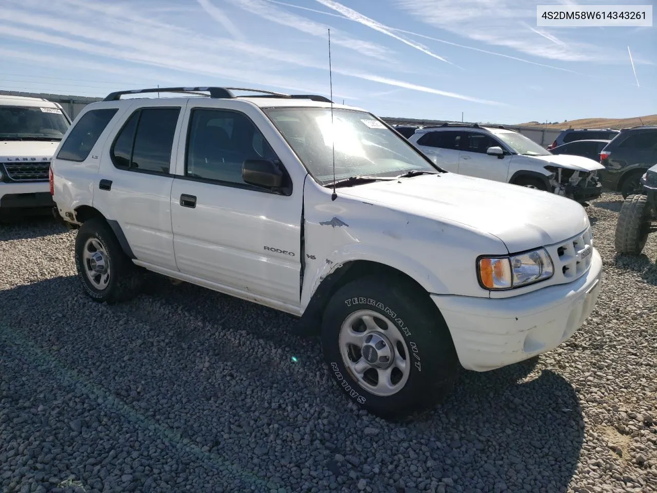 2001 Isuzu Rodeo S VIN: 4S2DM58W614343261 Lot: 75365974