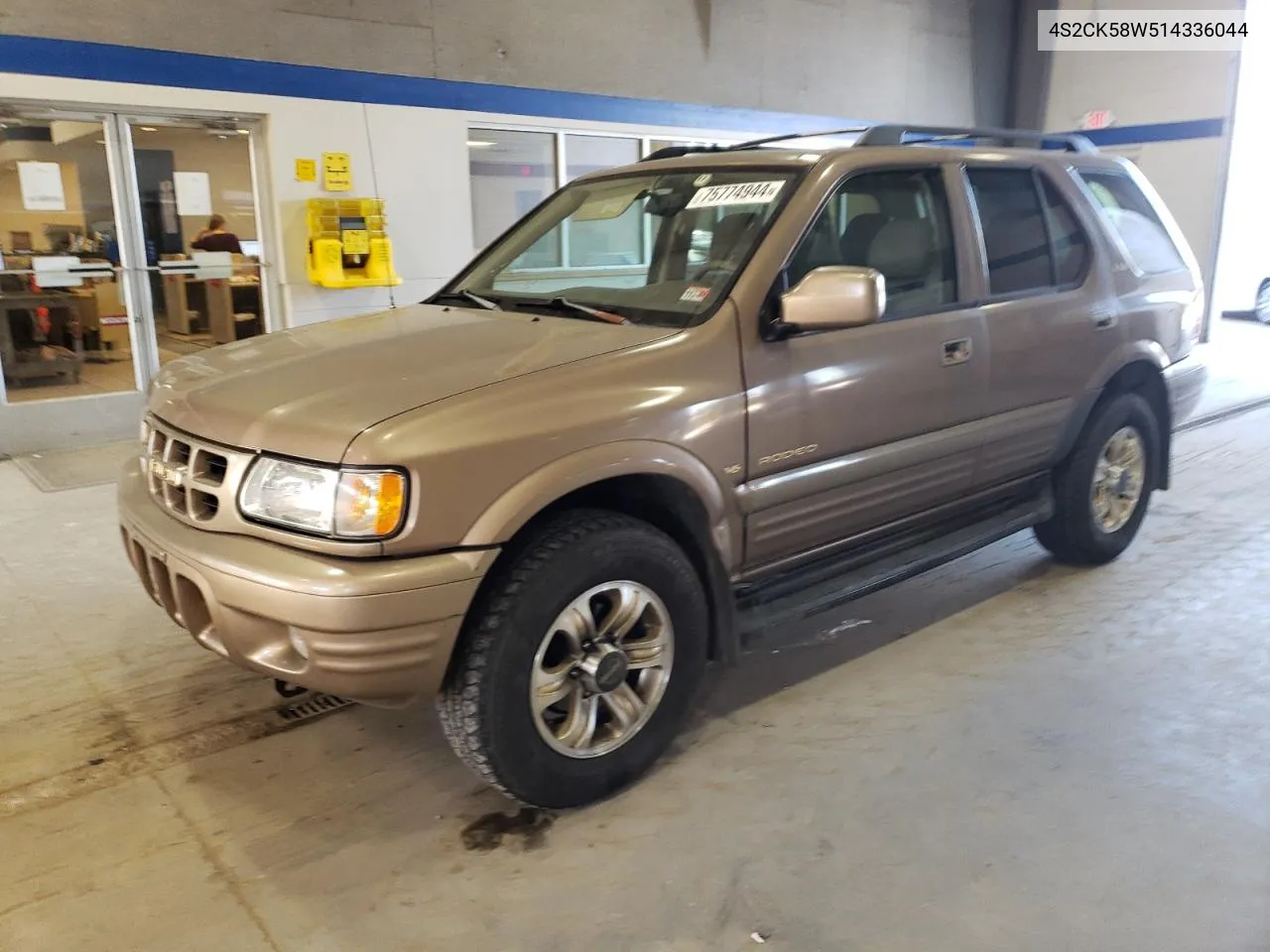 2001 Isuzu Rodeo S VIN: 4S2CK58W514336044 Lot: 75774944