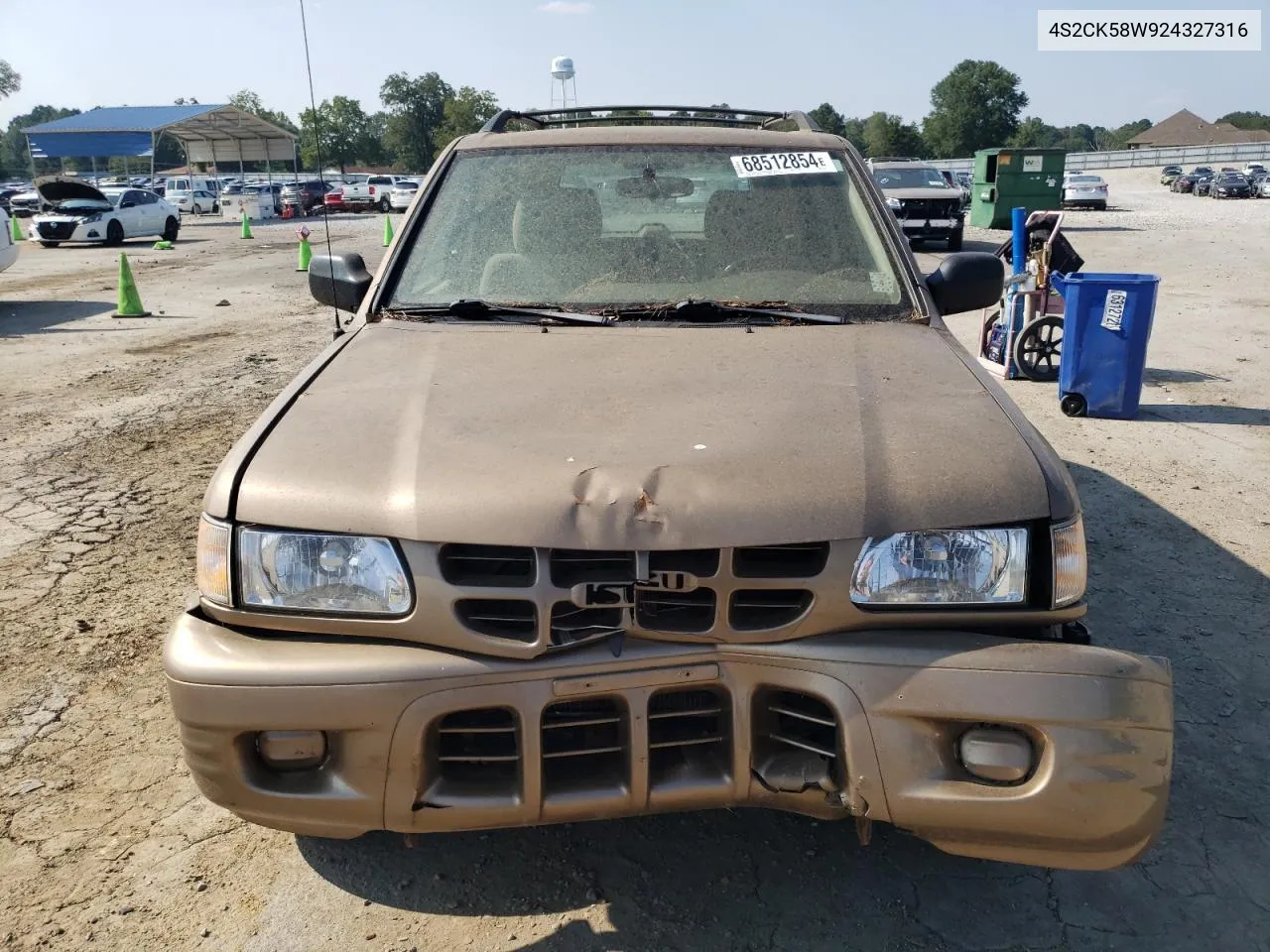 2002 Isuzu Rodeo S VIN: 4S2CK58W924327316 Lot: 68512854