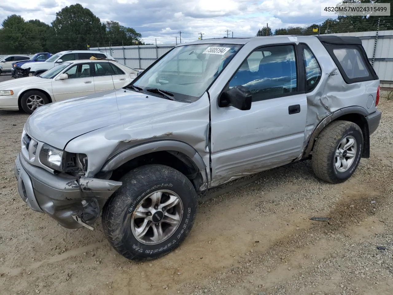 2002 Isuzu Rodeo Sport VIN: 4S2CM57W024315499 Lot: 75885194