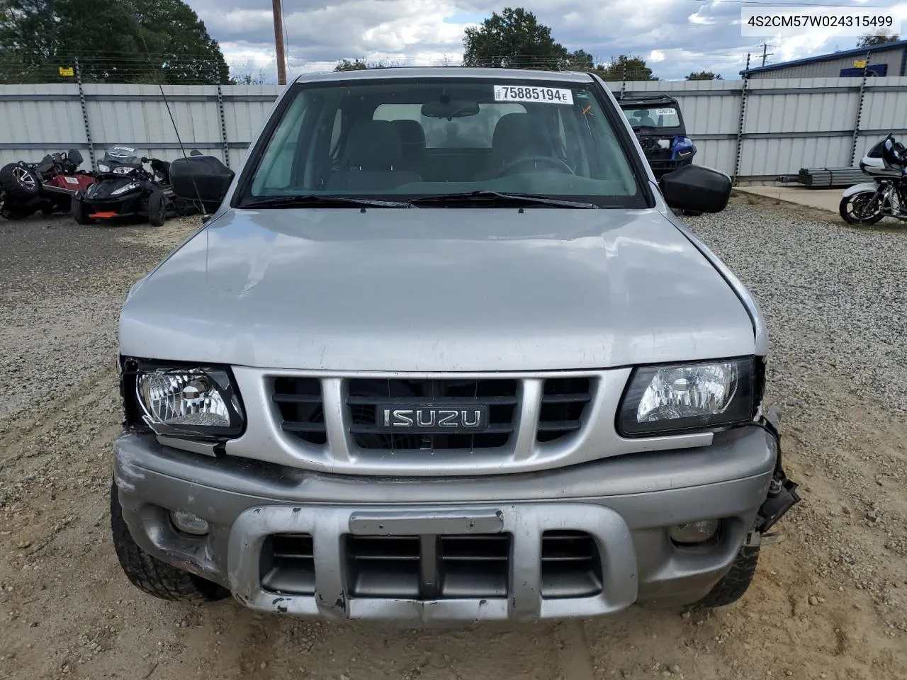 2002 Isuzu Rodeo Sport VIN: 4S2CM57W024315499 Lot: 75885194